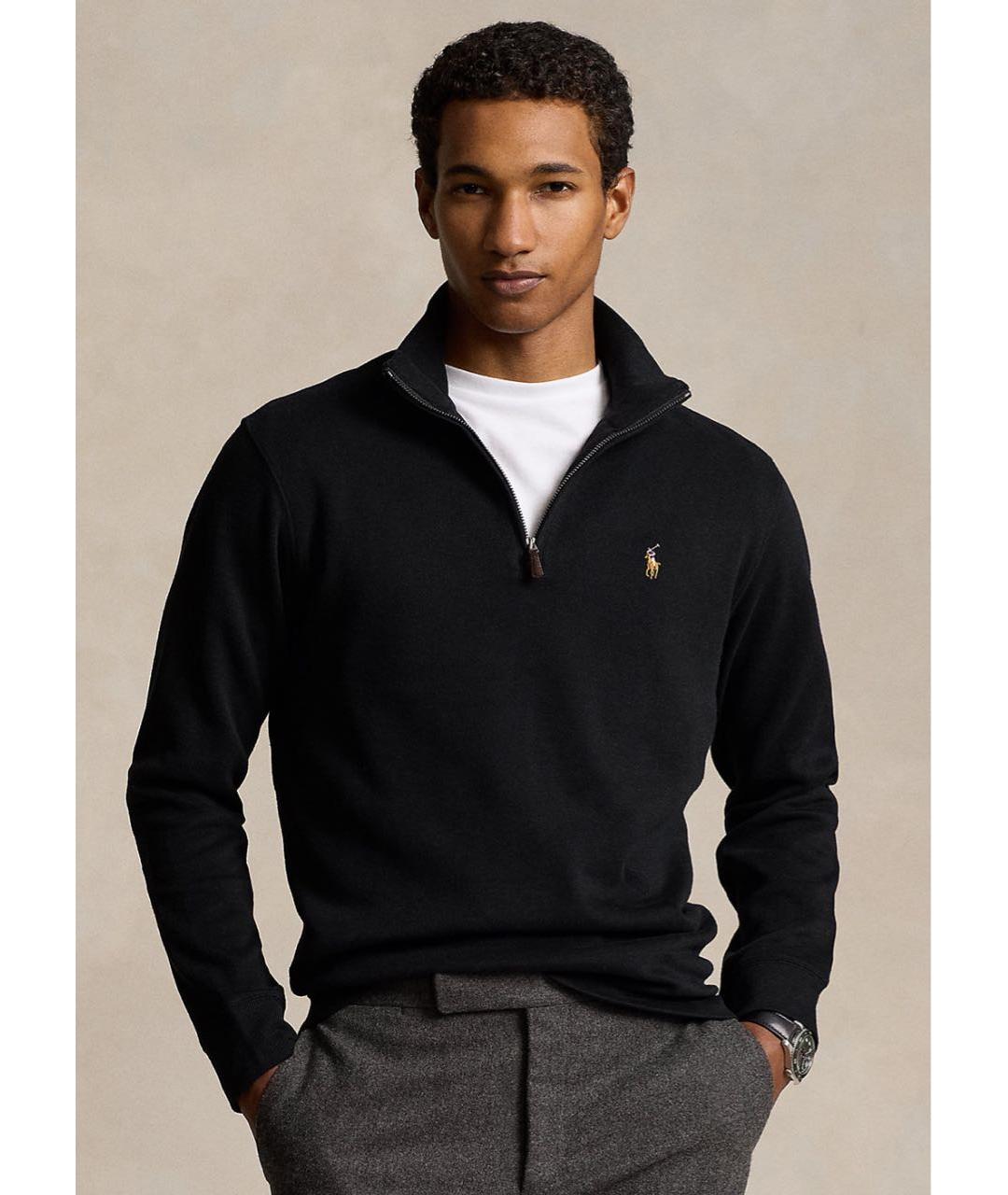 POLO RALPH LAUREN Черный хлопковый джемпер / свитер, фото 2