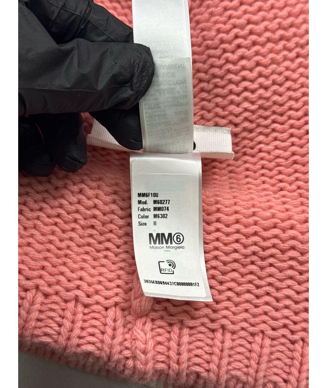 MM6 MAISON MARGIELA Коралловая шерстяная шапка, фото 7