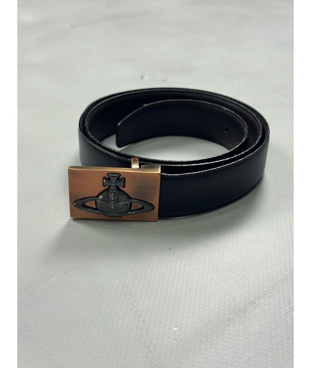 VIVIENNE WESTWOOD Черный кожаный ремень, фото 9