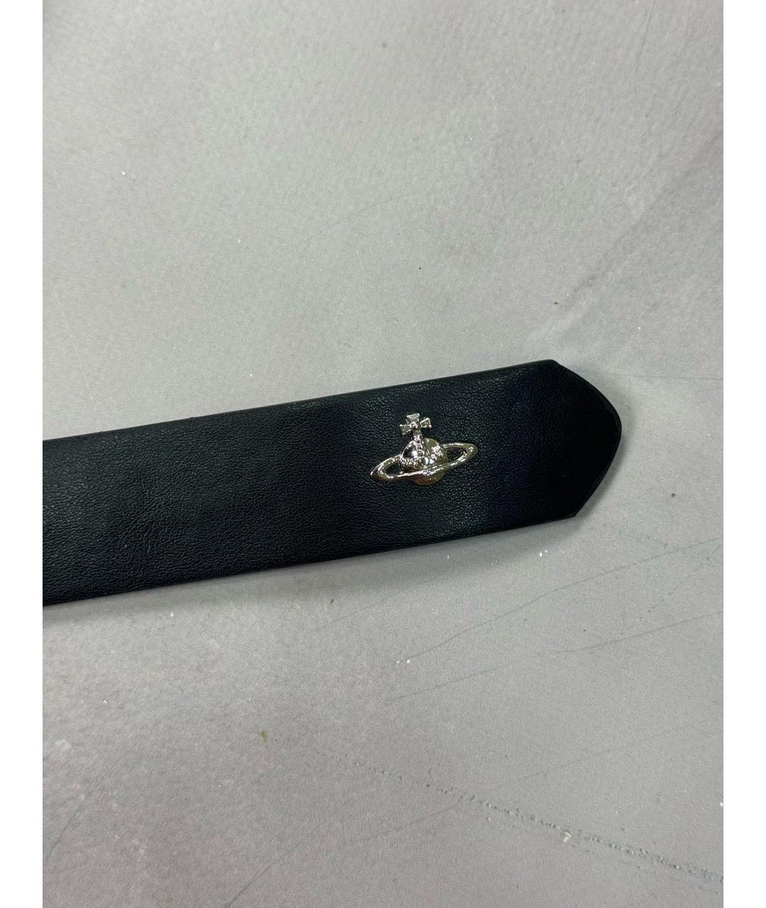 VIVIENNE WESTWOOD Черный кожаный ремень, фото 6