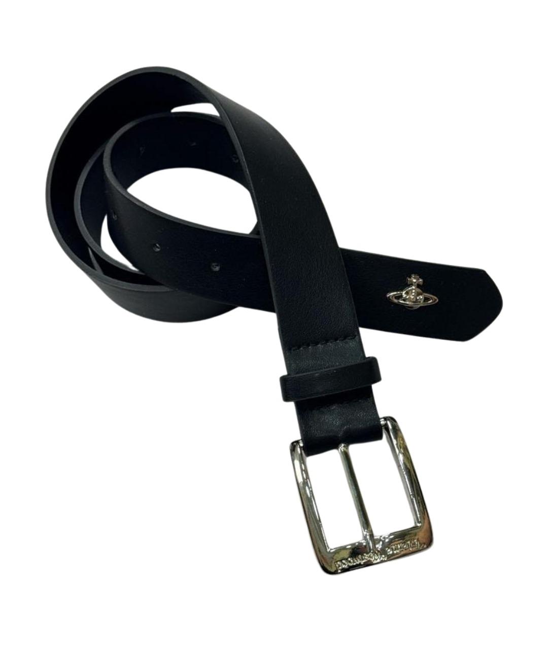 VIVIENNE WESTWOOD Черный кожаный ремень, фото 1