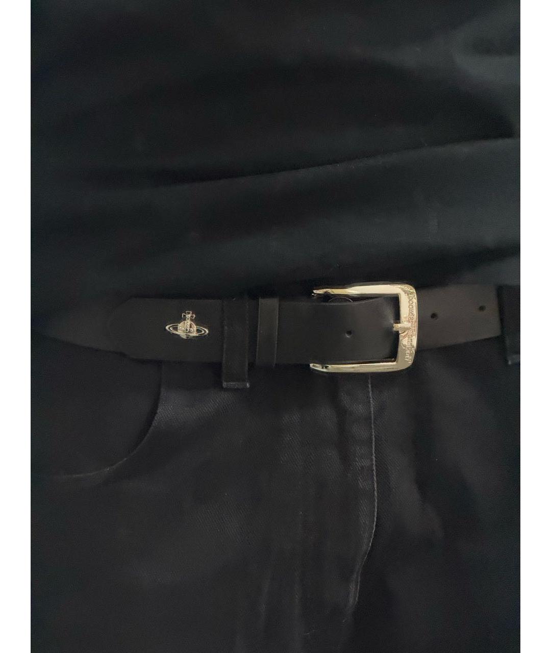 VIVIENNE WESTWOOD Черный кожаный ремень, фото 7
