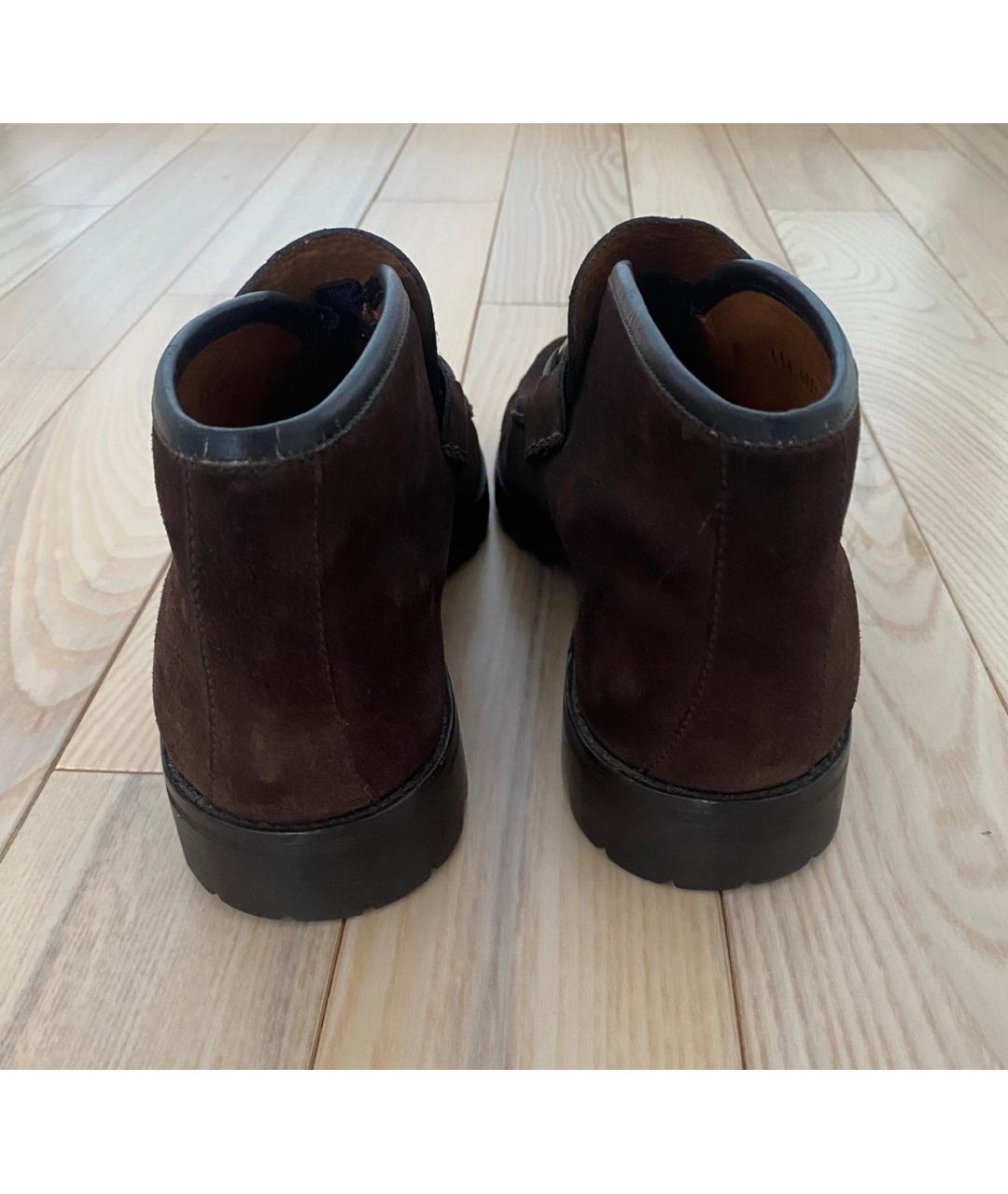 GUCCI Коричневые замшевые высокие ботинки, фото 4