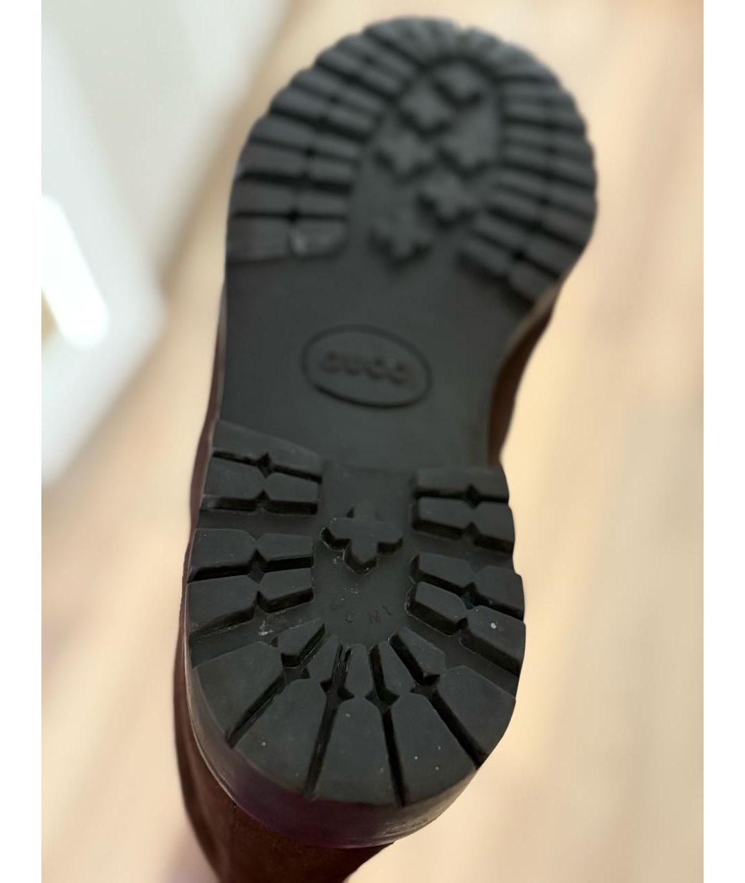 GUCCI Коричневые замшевые лоферы, фото 5