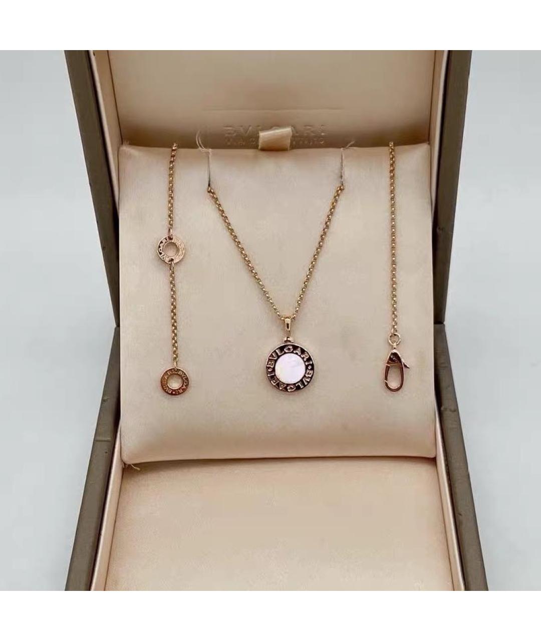 BVLGARI Белое колье из розового золота, фото 2