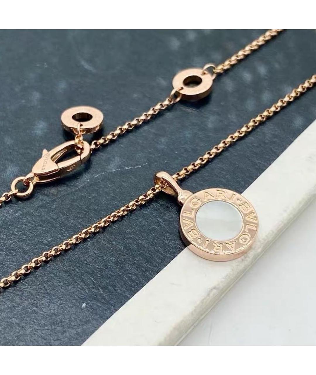 BVLGARI Белое колье из розового золота, фото 6