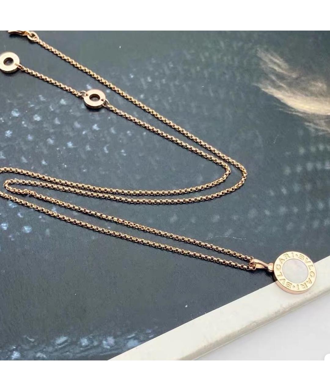 BVLGARI Белое колье из розового золота, фото 3