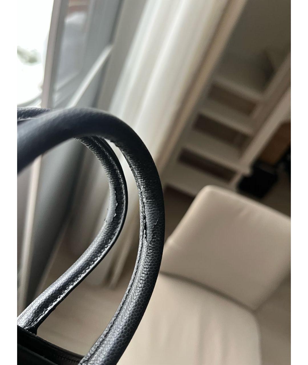 SAINT LAURENT Черная кожаная сумка с короткими ручками, фото 8