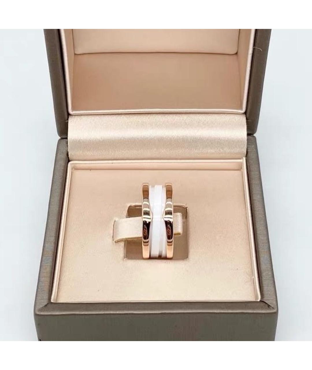 BVLGARI Белое кольцо из розового золота, фото 2