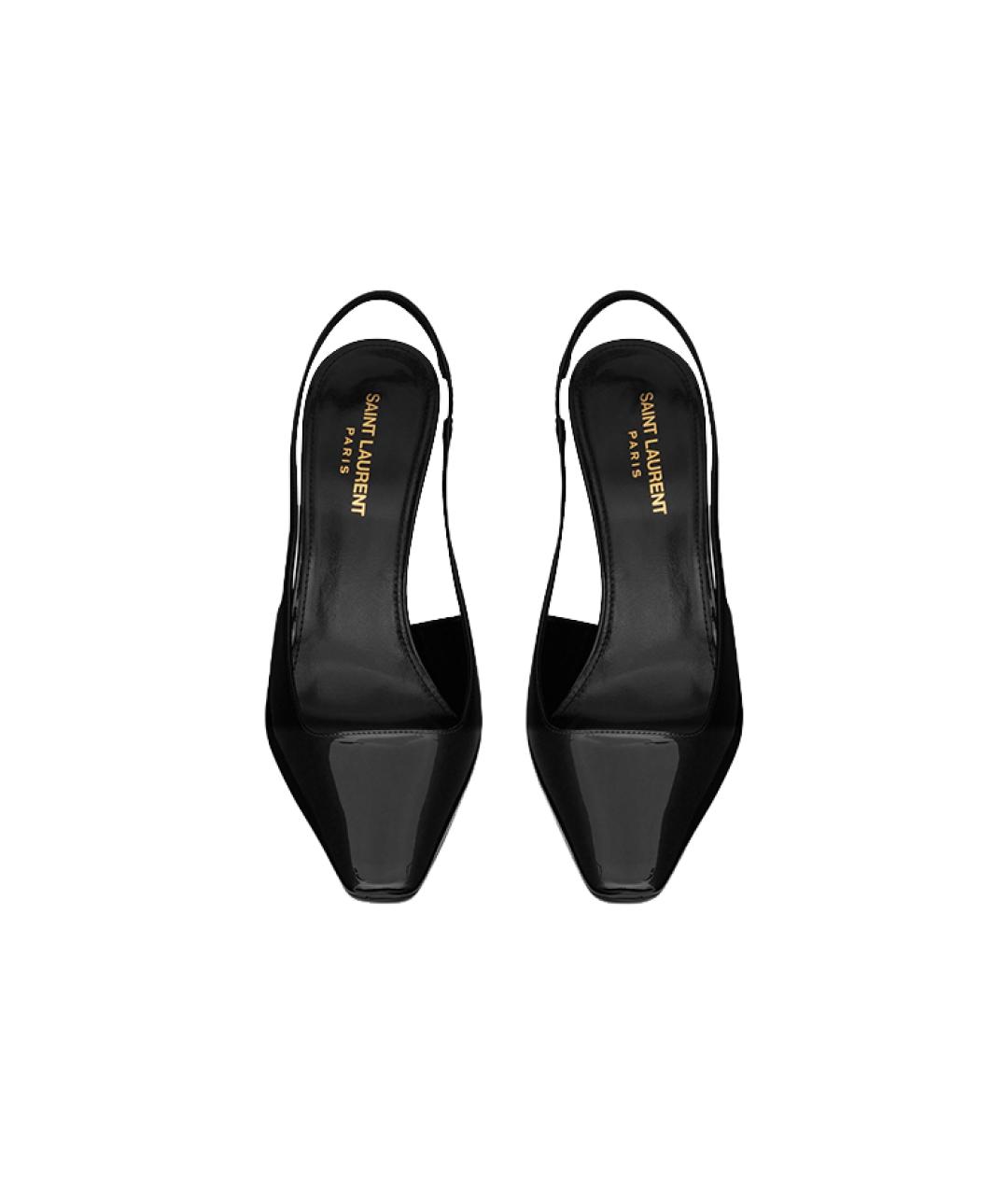 SAINT LAURENT Черные кожаные туфли, фото 3