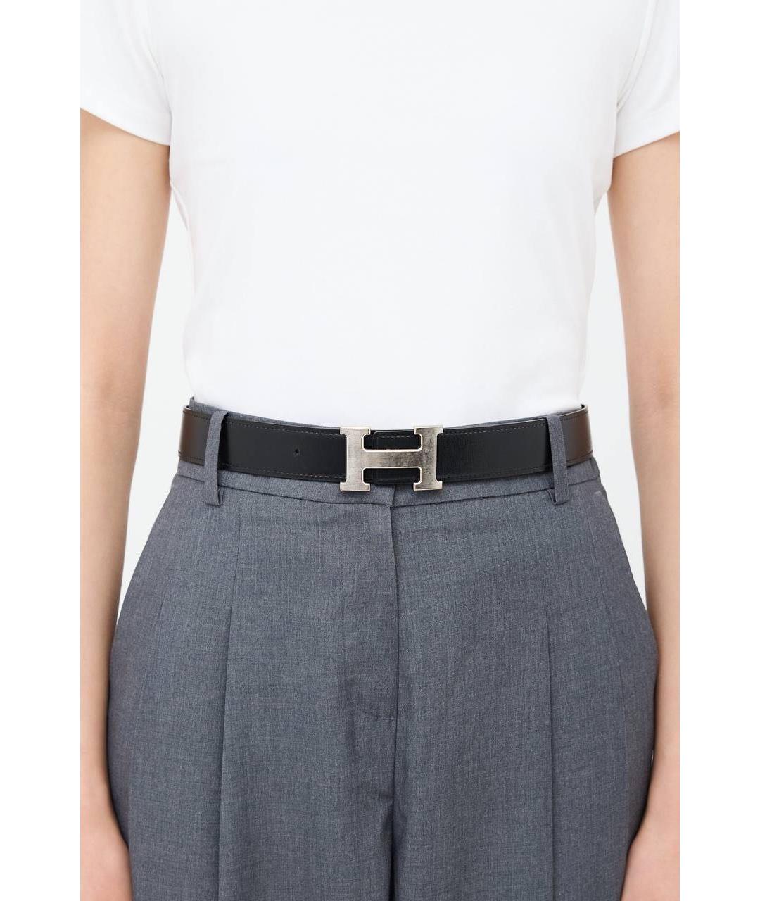 HERMES Коричневый кожаный ремень, фото 5