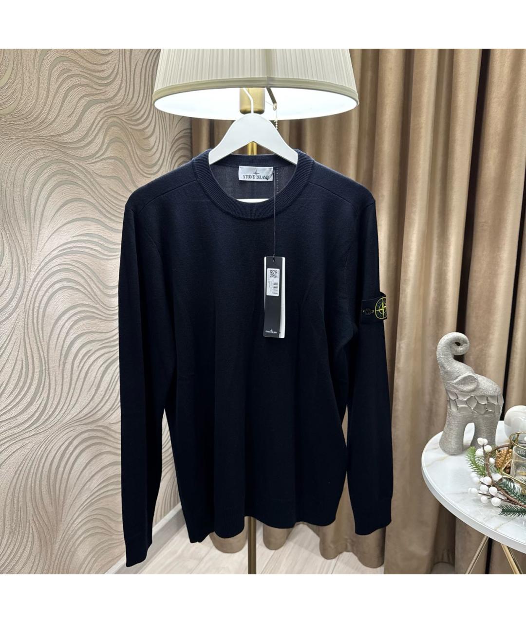 STONE ISLAND Черный шерстяной джемпер / свитер, фото 9