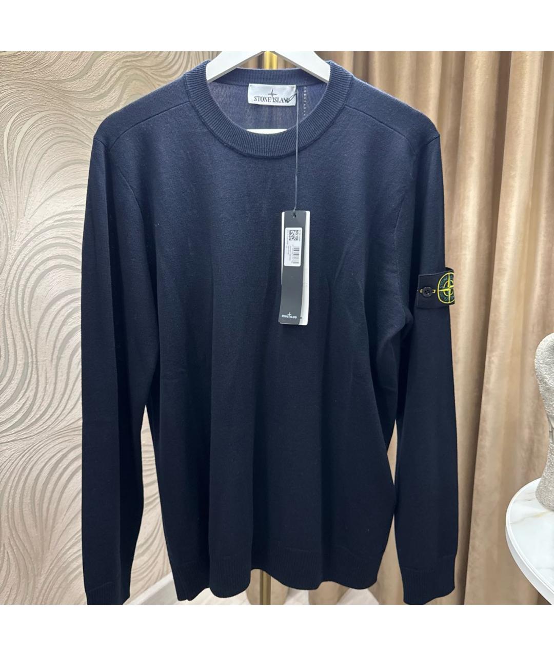 STONE ISLAND Черный шерстяной джемпер / свитер, фото 2