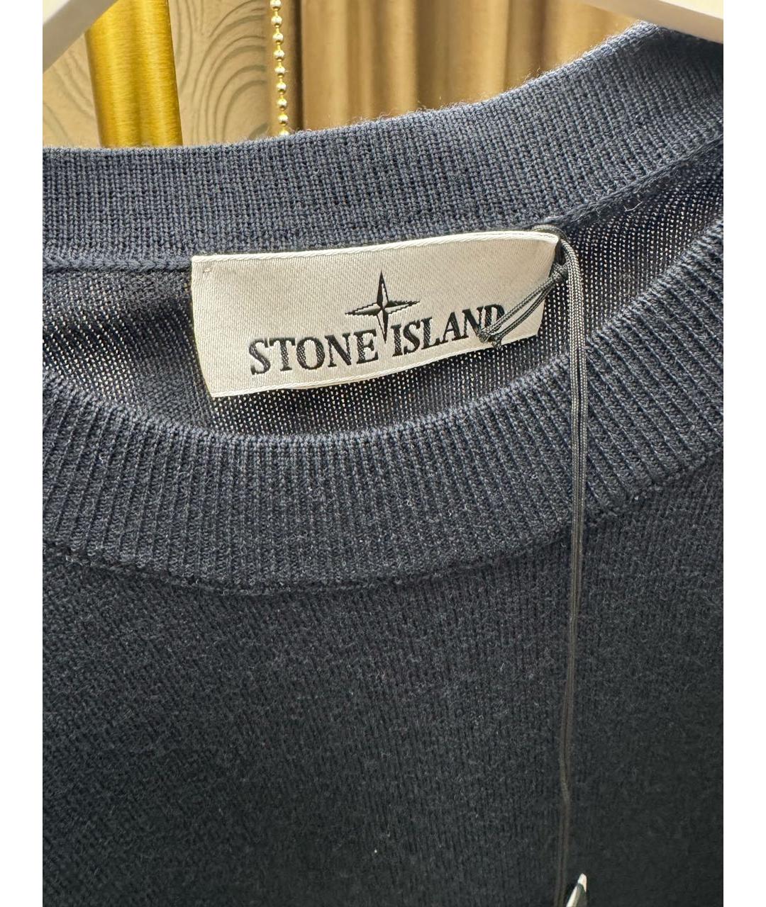 STONE ISLAND Черный шерстяной джемпер / свитер, фото 6