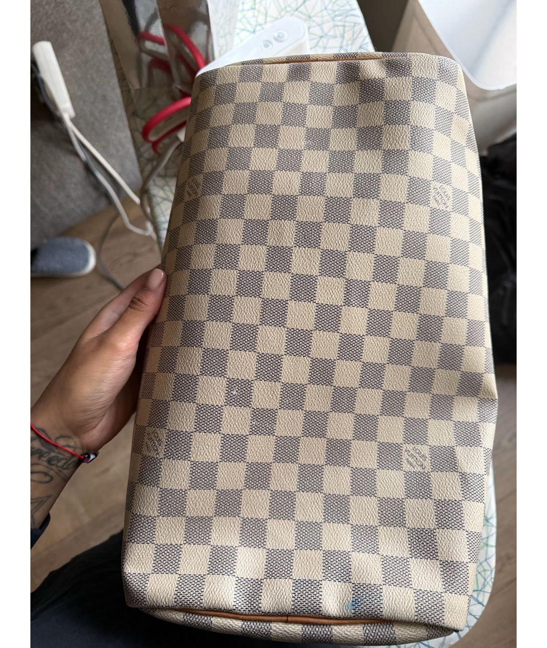 LOUIS VUITTON Белая сумка с короткими ручками, фото 6