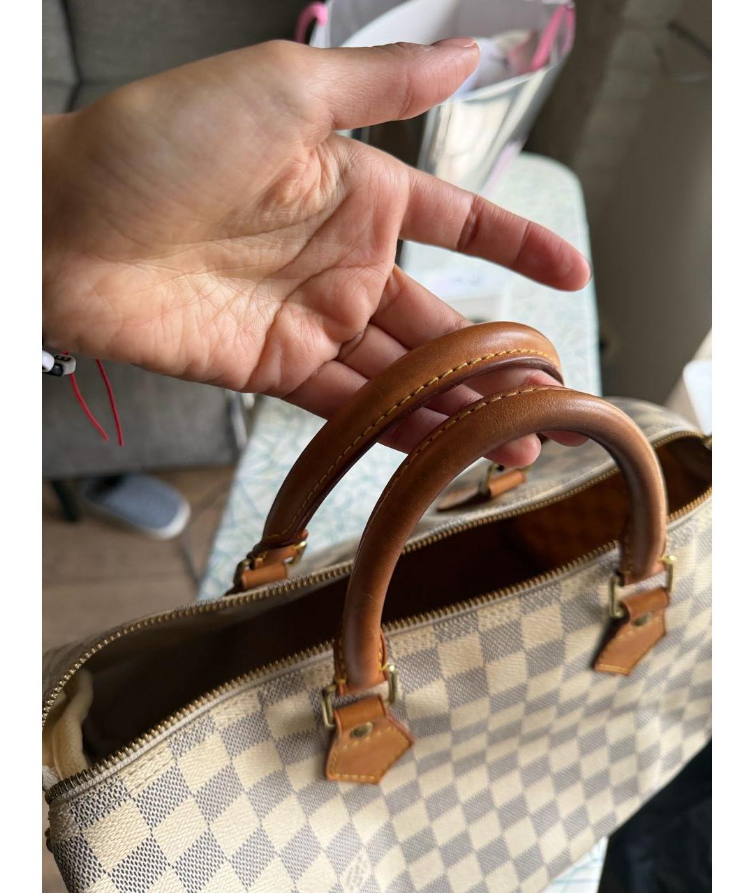 LOUIS VUITTON Белая сумка с короткими ручками, фото 4