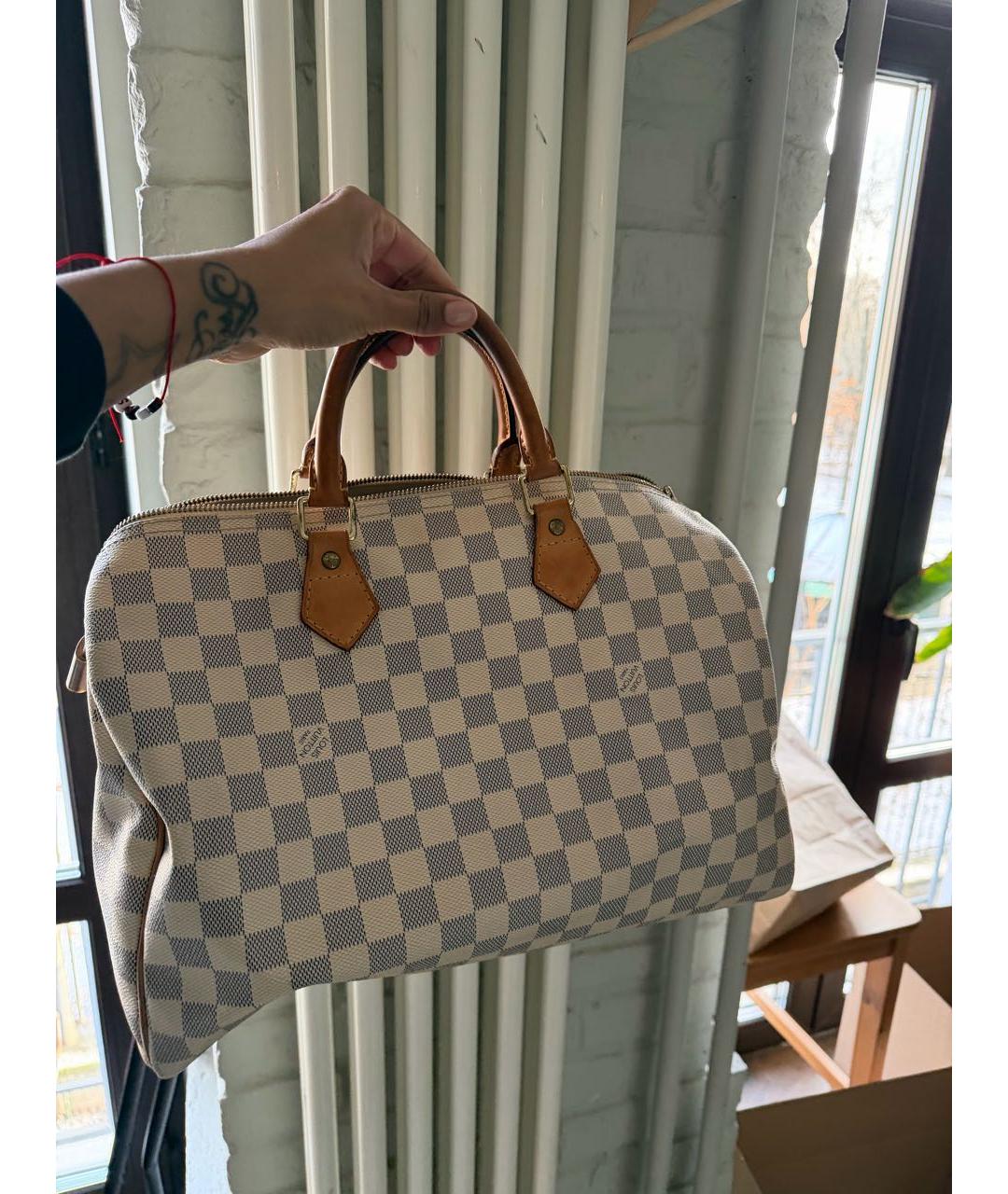 LOUIS VUITTON Белая сумка с короткими ручками, фото 2