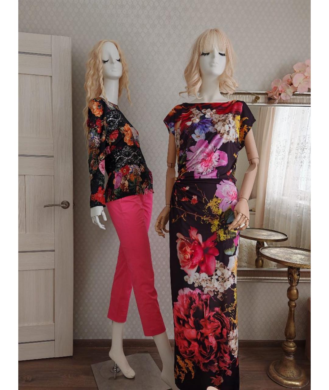 ROBERTO CAVALLI Мульти полиамидовое вечернее платье, фото 6