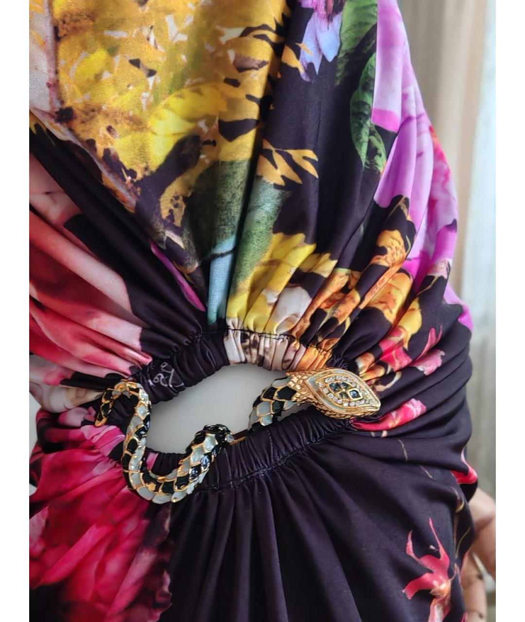 ROBERTO CAVALLI Мульти полиамидовое вечернее платье, фото 3