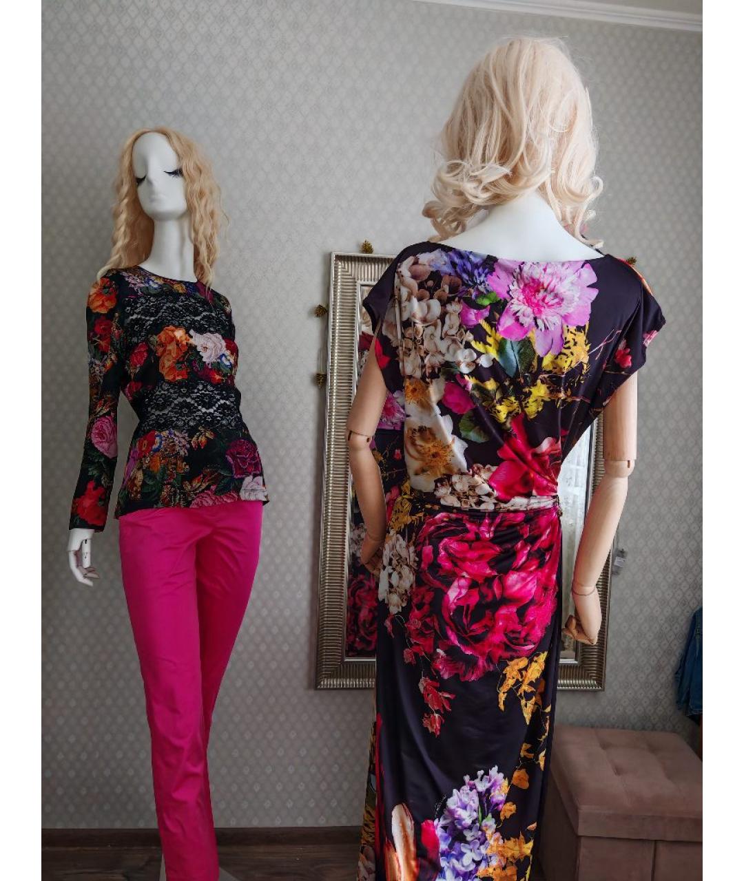 ROBERTO CAVALLI Мульти полиамидовое вечернее платье, фото 7