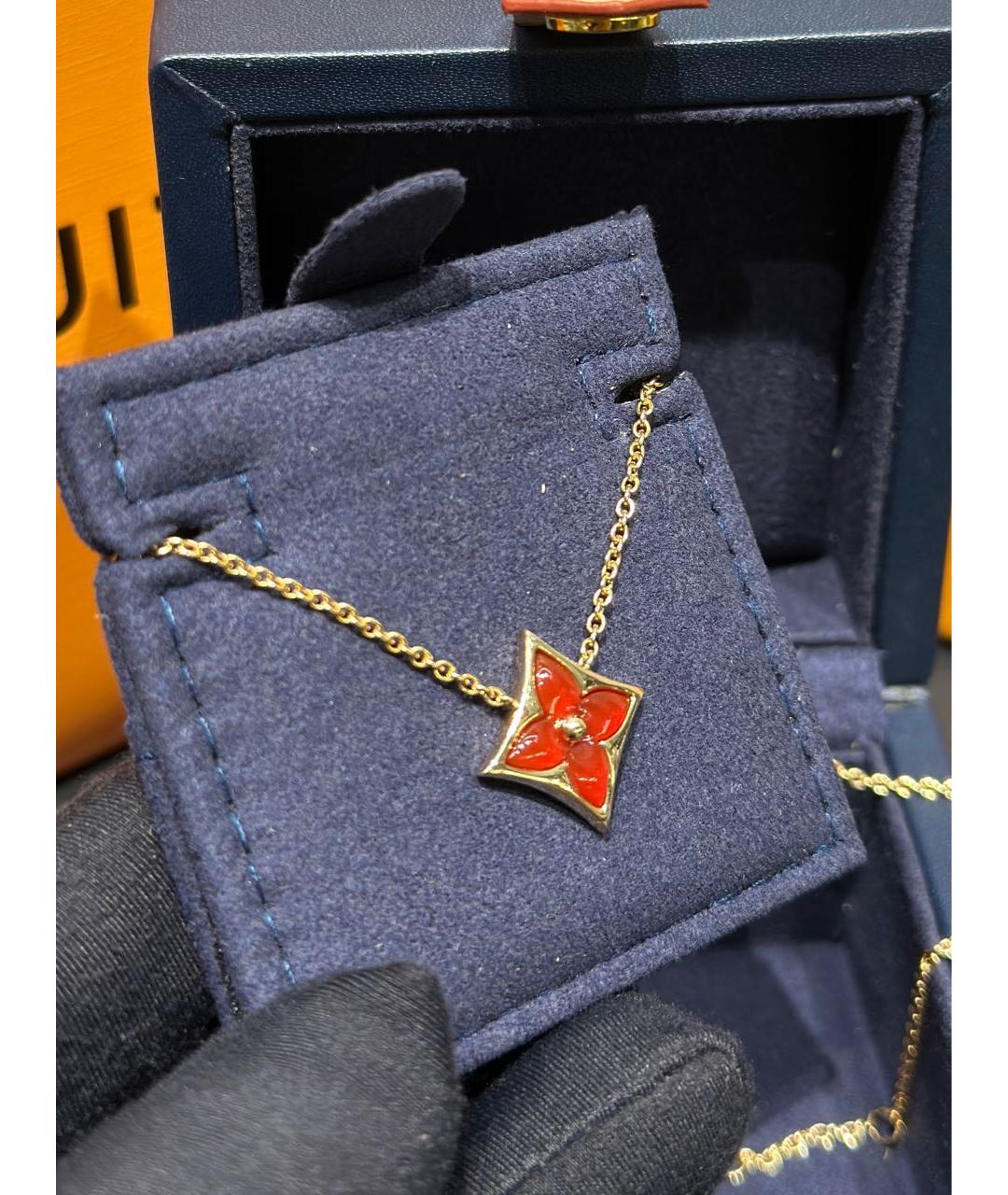 LOUIS VUITTON Красное колье из розового золота, фото 3