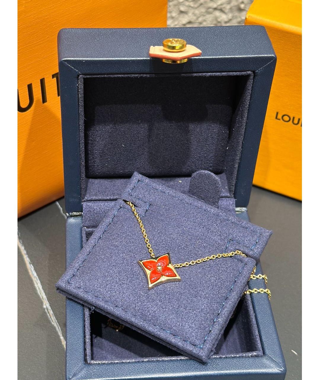 LOUIS VUITTON Красное колье из розового золота, фото 5