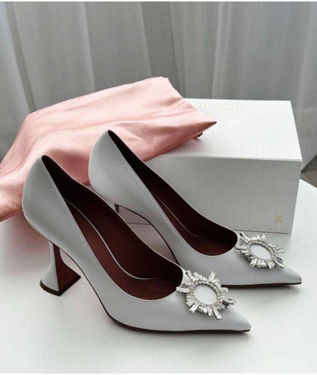 Amina Muaddi Серые туфли, фото 2