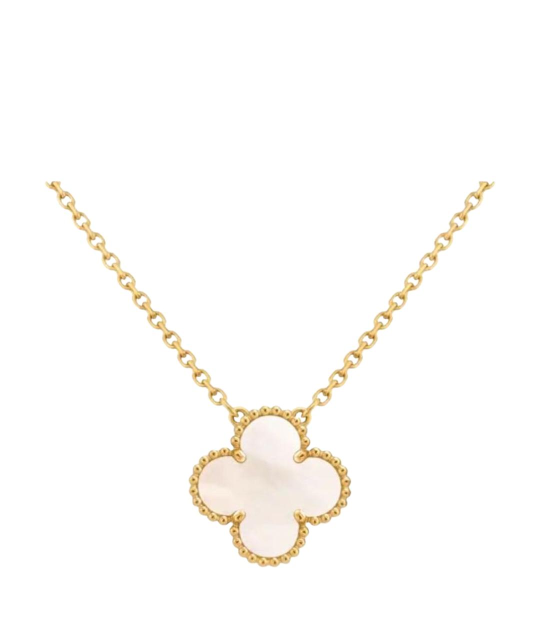 VAN CLEEF & ARPELS Белое колье из желтого золота, фото 10