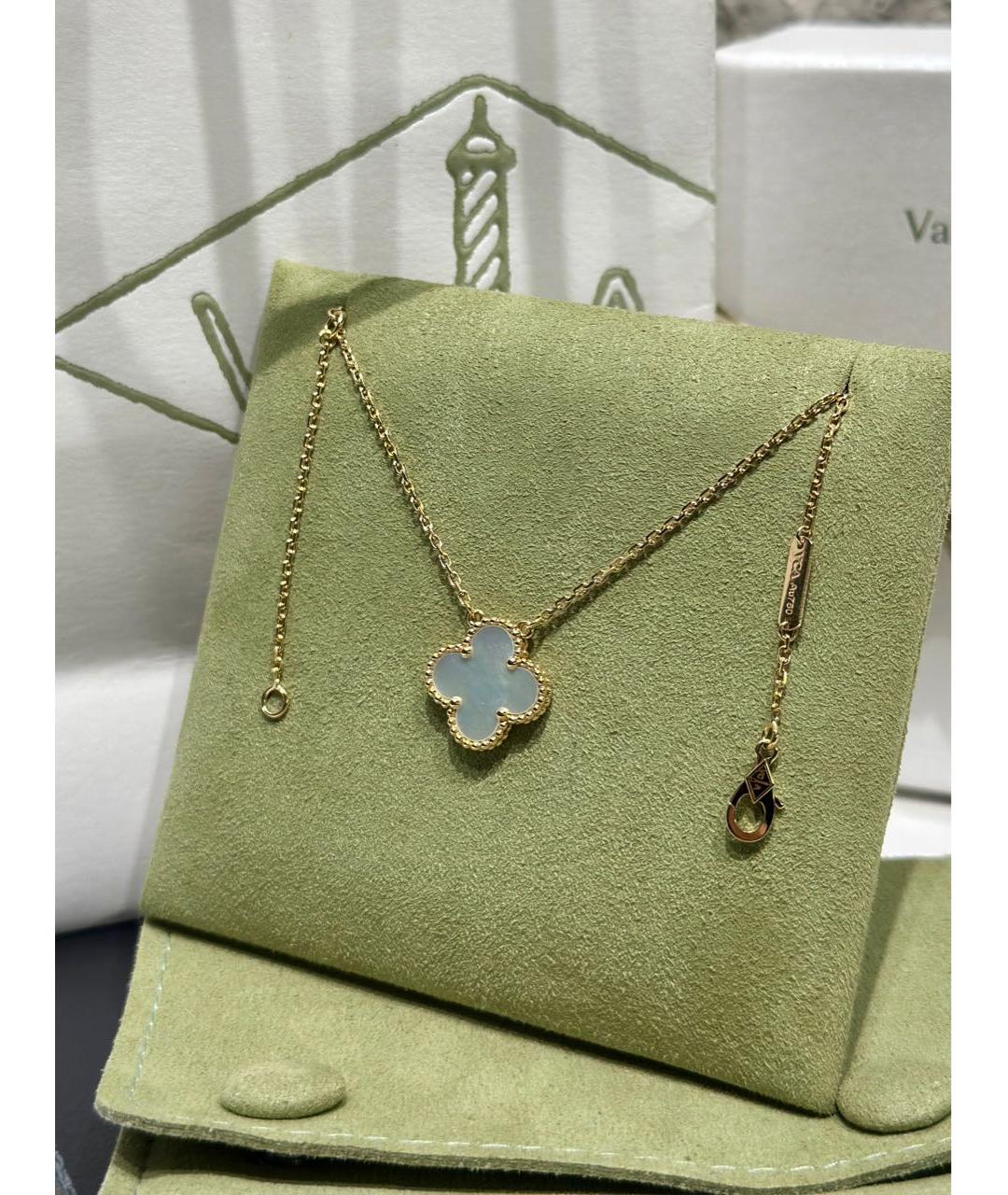 VAN CLEEF & ARPELS Белое колье из желтого золота, фото 4