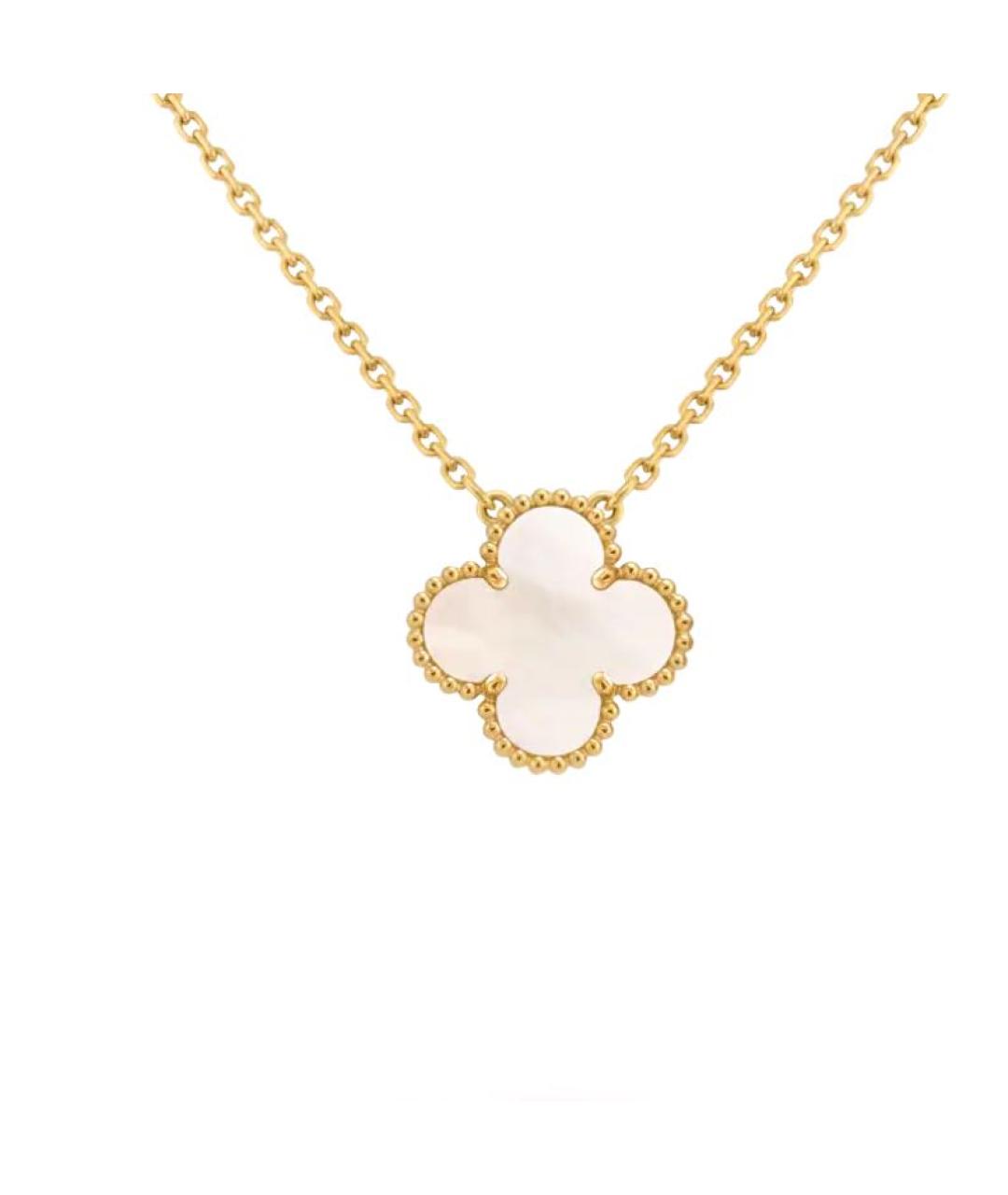 VAN CLEEF & ARPELS Белое колье из желтого золота, фото 9