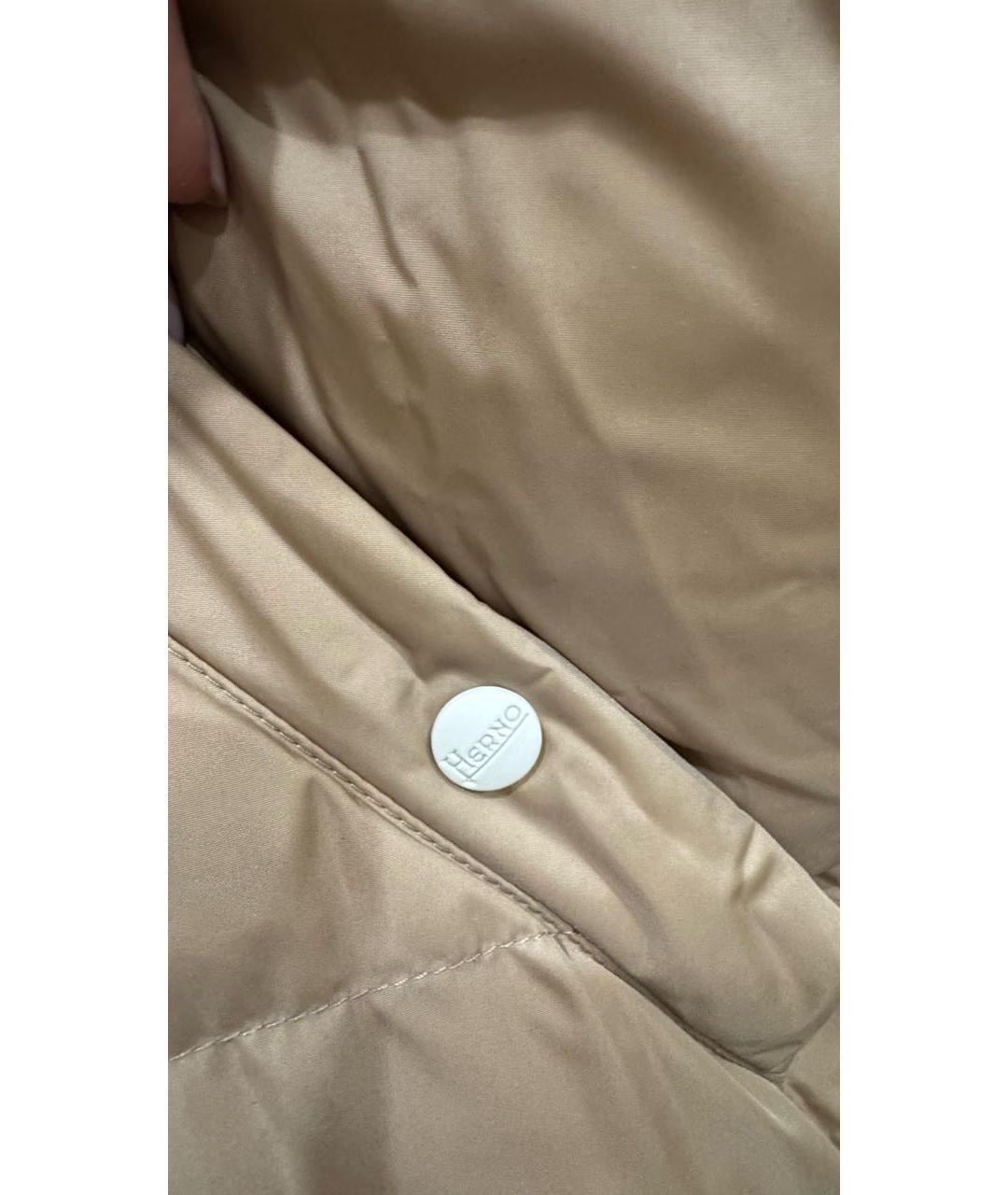 HERNO Голубой полиэстеровый пуховик, фото 6