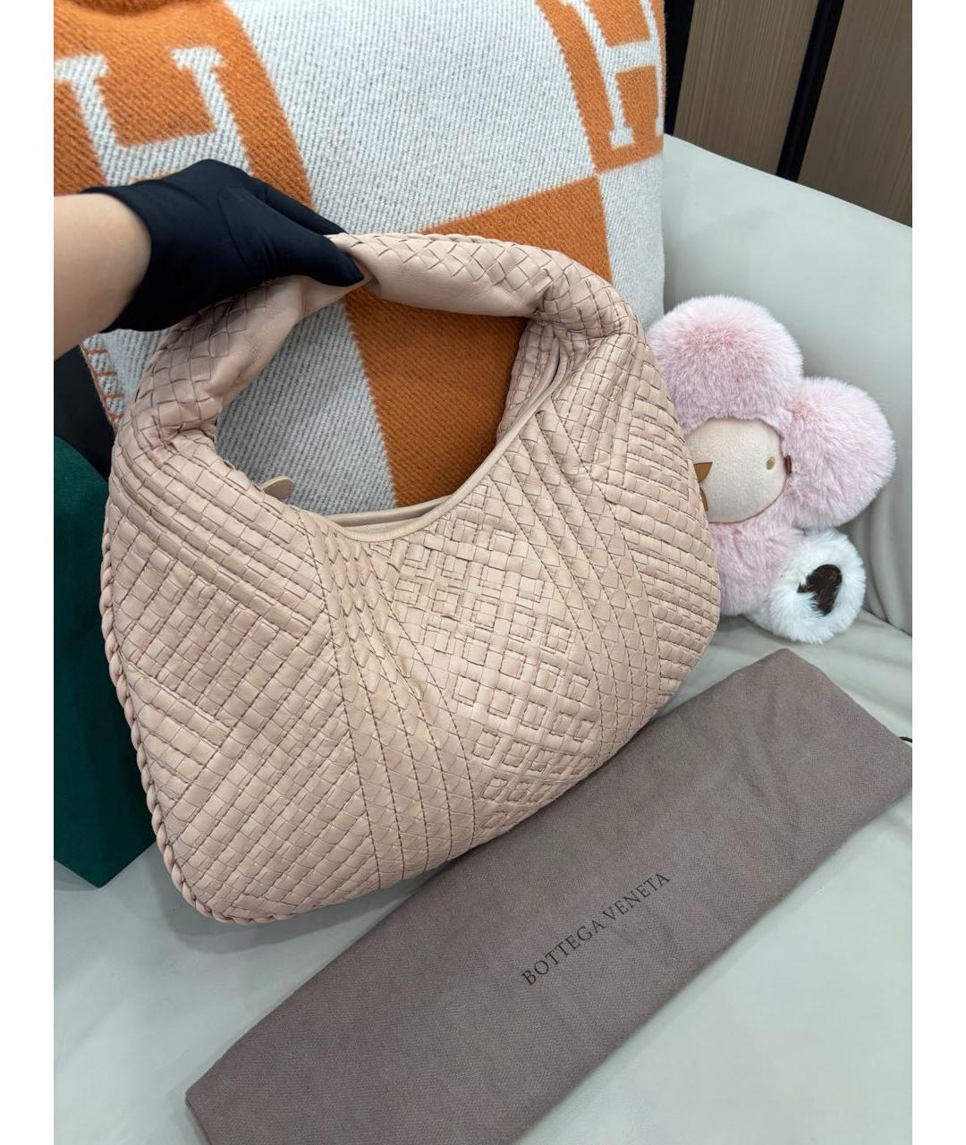 BOTTEGA VENETA Розовая кожаная сумка с короткими ручками, фото 2