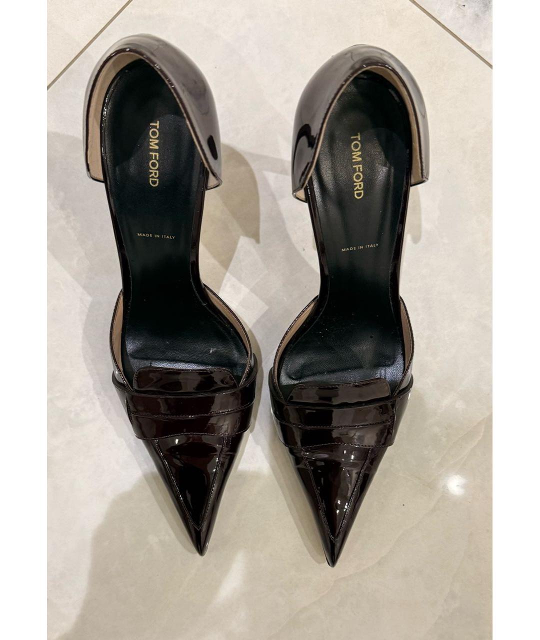 TOM FORD Бордовые туфли из лакированной кожи, фото 2