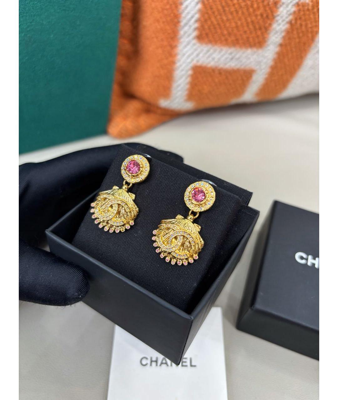 CHANEL Золотые серьги, фото 4
