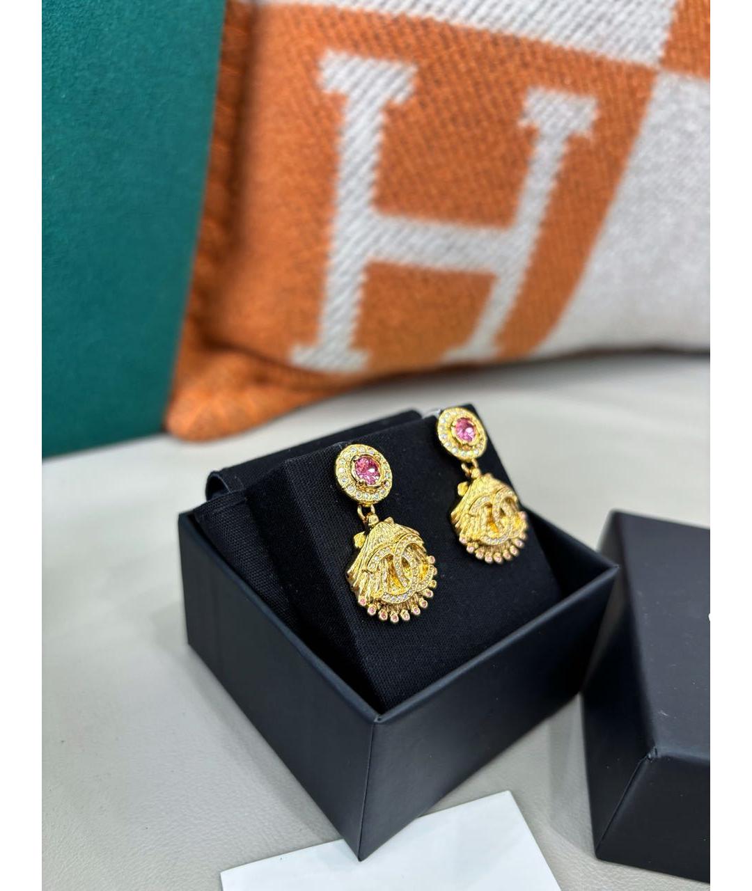 CHANEL Золотые серьги, фото 3
