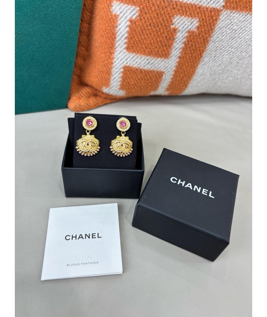 CHANEL Золотые серьги, фото 2