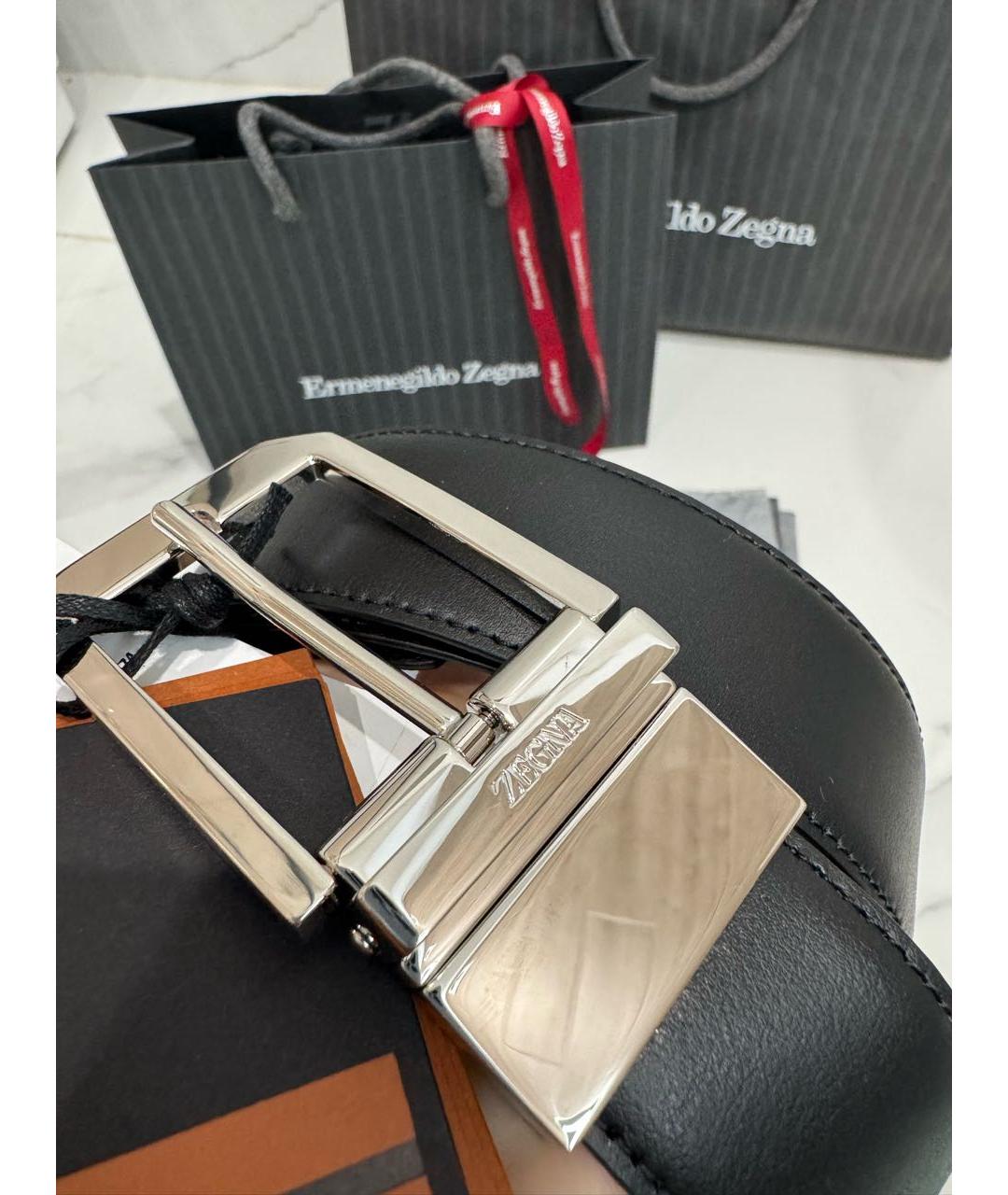 ZZEGNA Черный кожаный ремень, фото 7