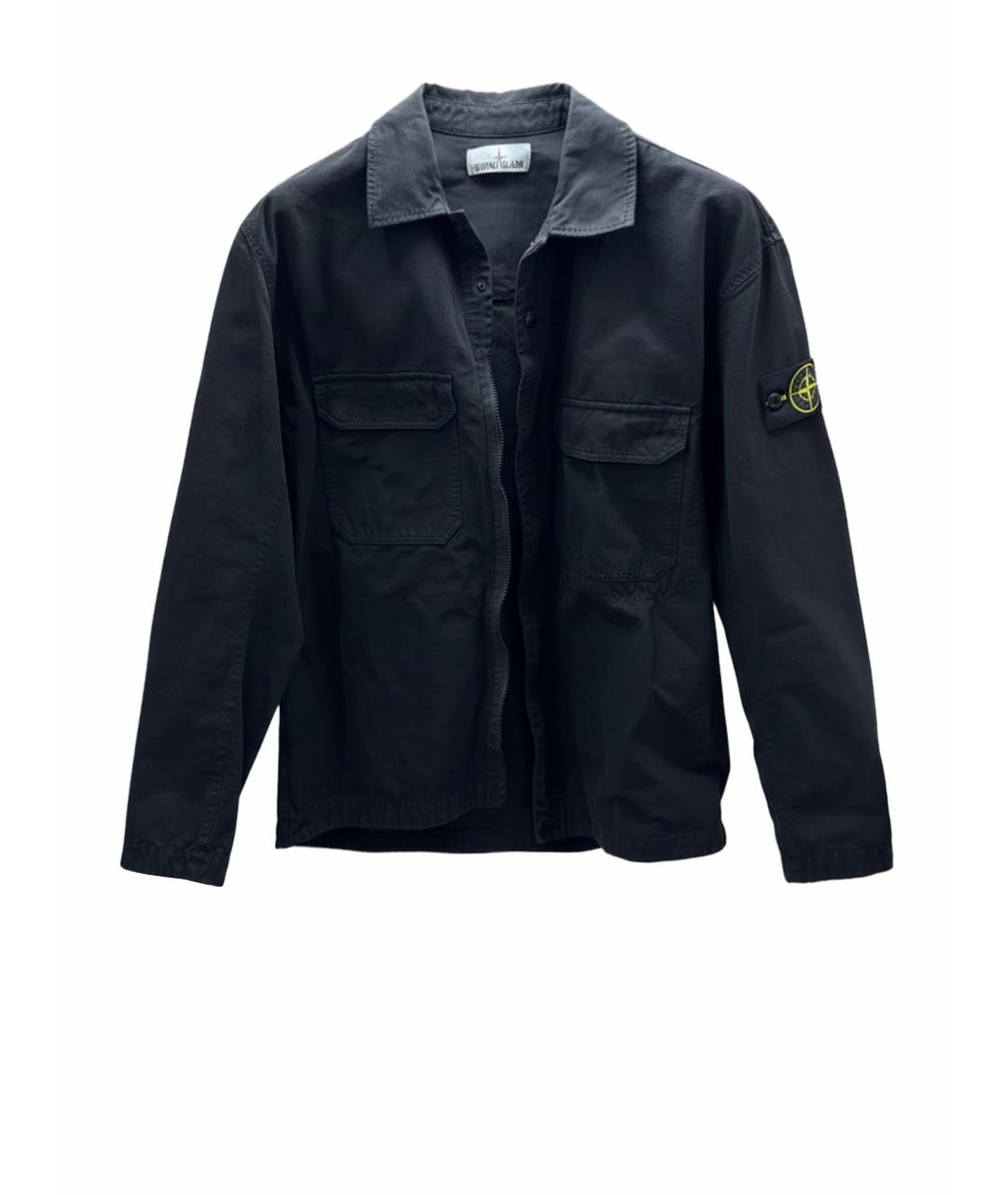 STONE ISLAND Черная хлопковая кэжуал рубашка, фото 1