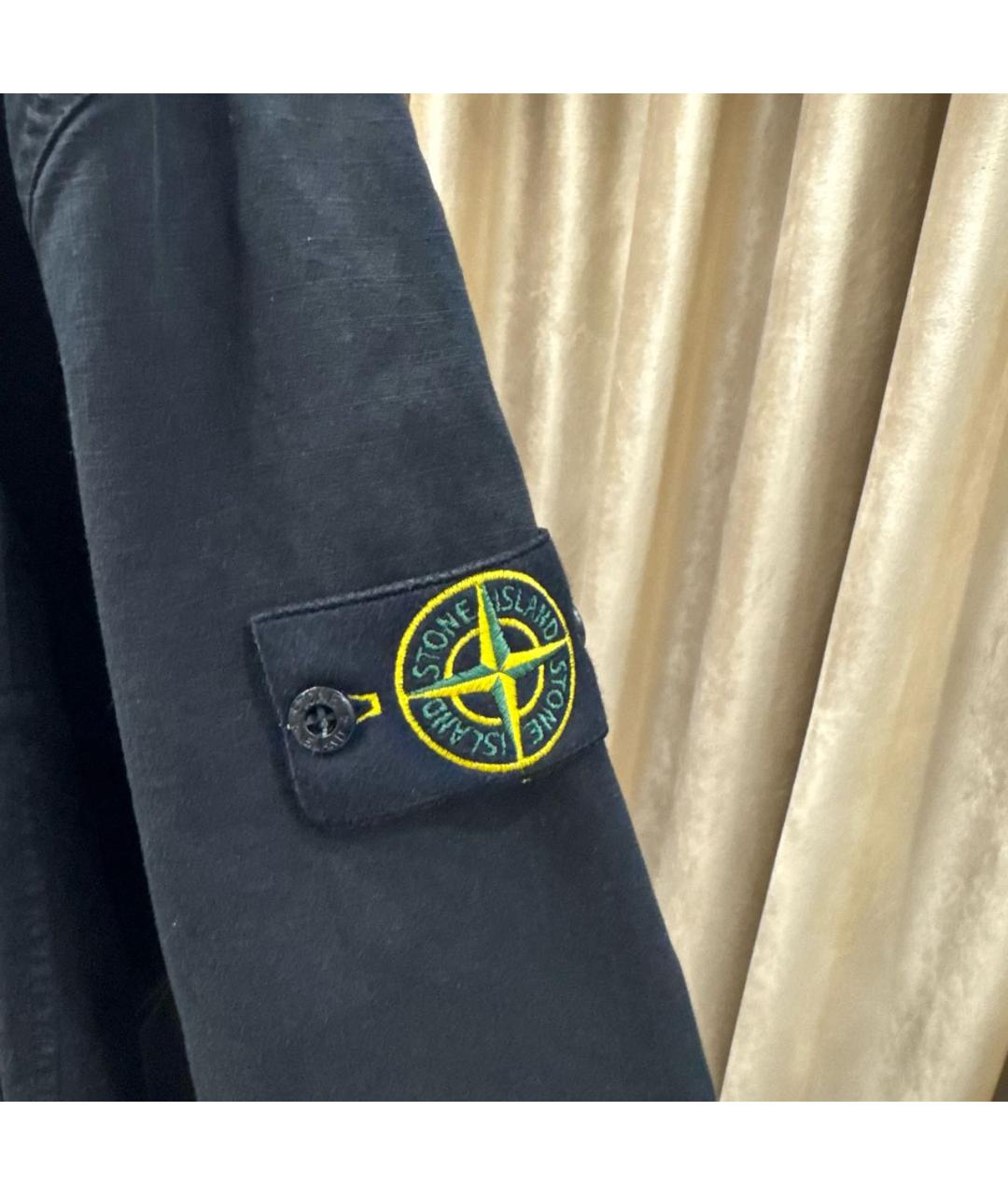 STONE ISLAND Черная хлопковая кэжуал рубашка, фото 3