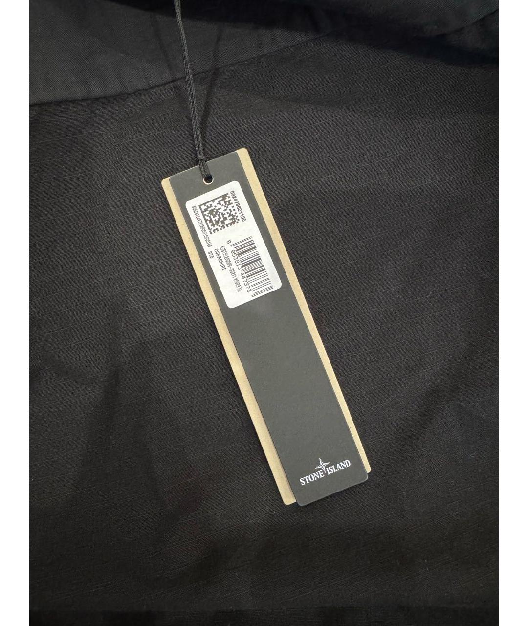 STONE ISLAND Черная хлопковая кэжуал рубашка, фото 6