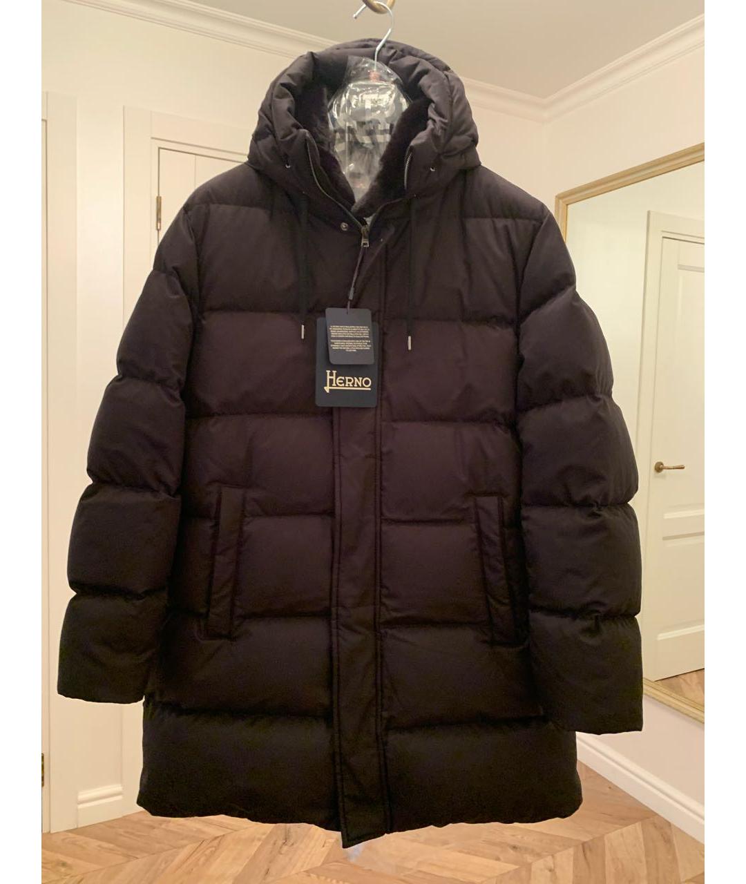 HERNO Черная полиэстеровая парка, фото 2