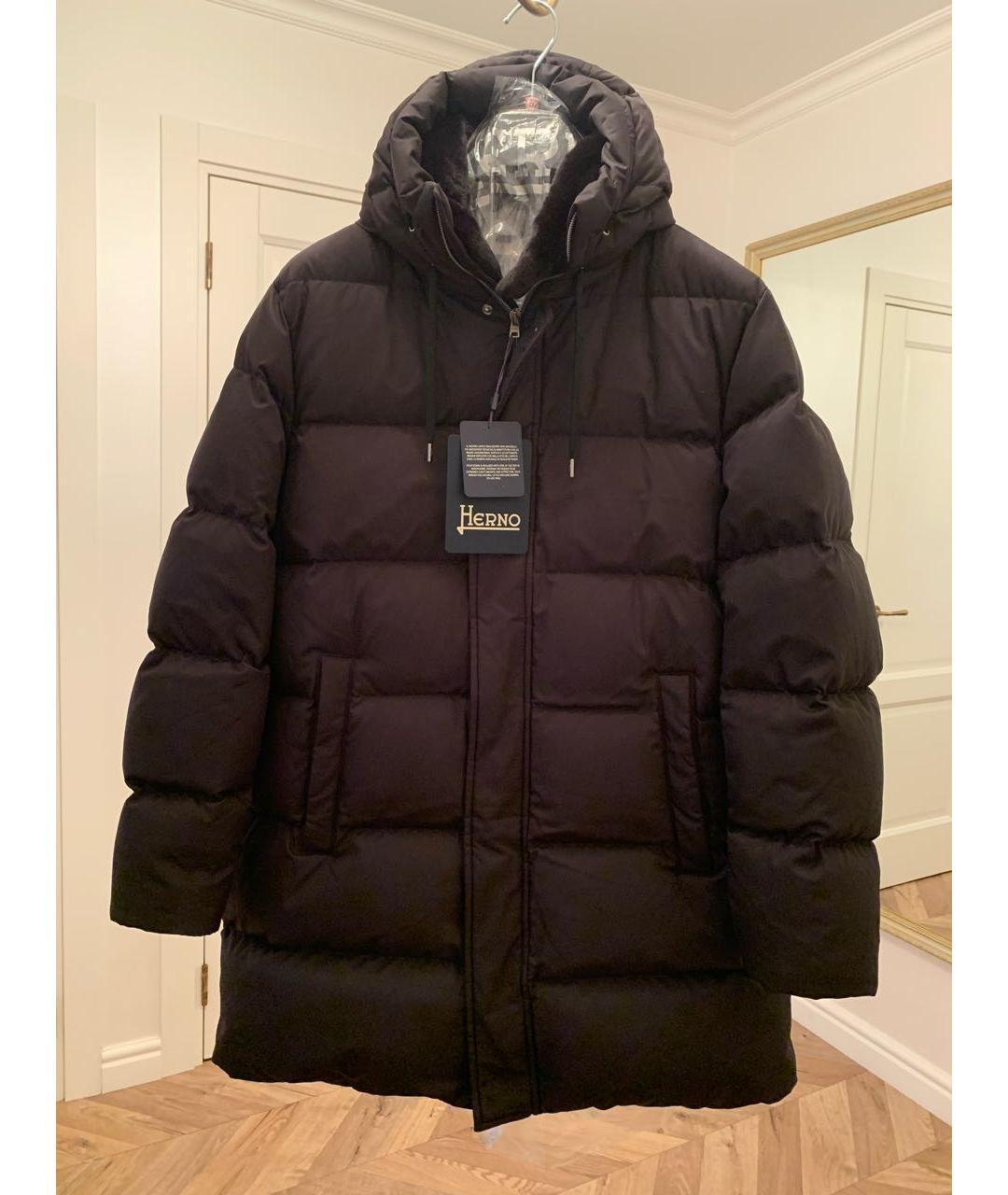HERNO Черная полиэстеровая парка, фото 3