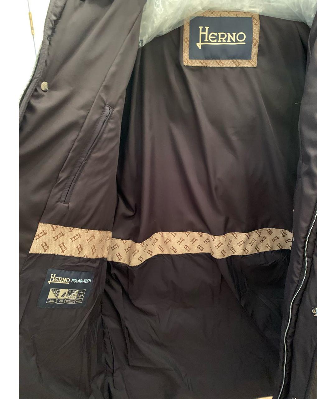 HERNO Черная полиэстеровая парка, фото 6