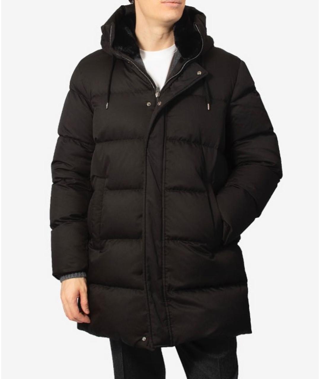 HERNO Черная полиэстеровая парка, фото 3