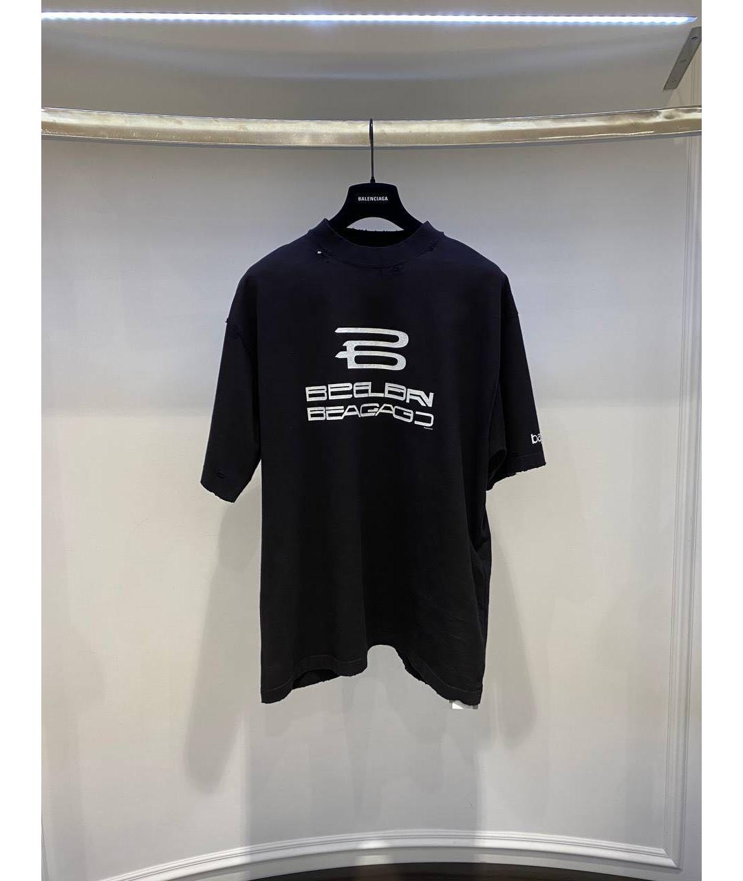 BALENCIAGA Черная футболка, фото 2