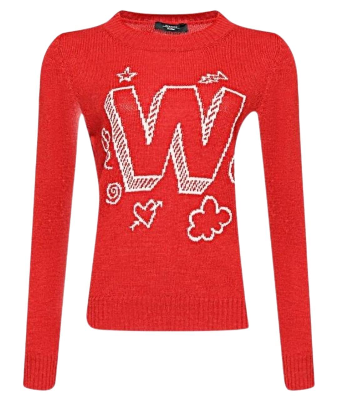 WEEKEND MAX MARA Красный шерстяной джемпер / свитер, фото 1