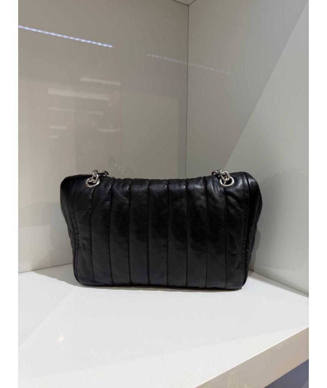 BALENCIAGA Черная кожаная сумка через плечо, фото 3