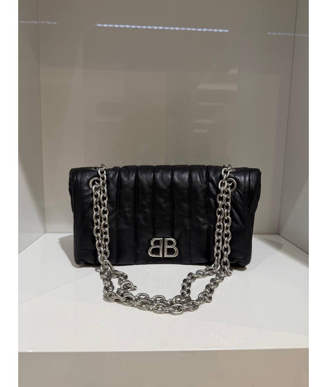 BALENCIAGA Черная кожаная сумка через плечо, фото 2