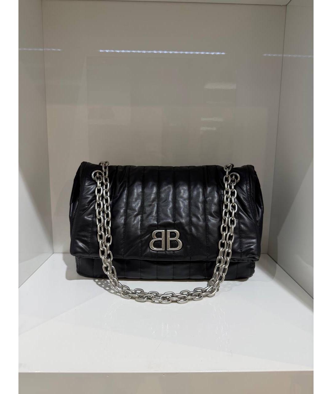 BALENCIAGA Черная кожаная сумка через плечо, фото 2