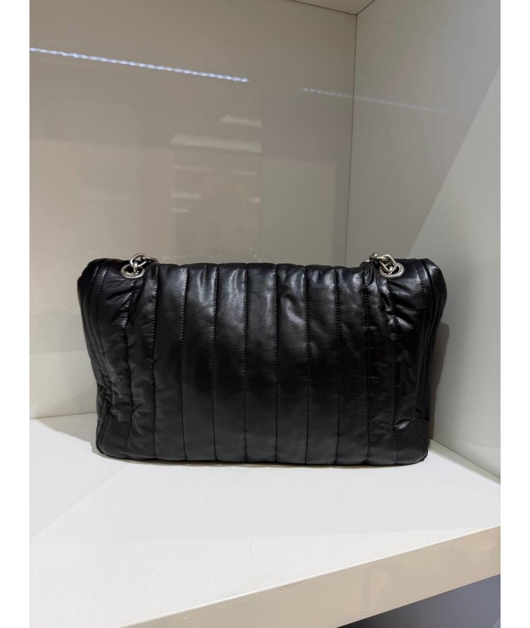 BALENCIAGA Черная кожаная сумка через плечо, фото 4